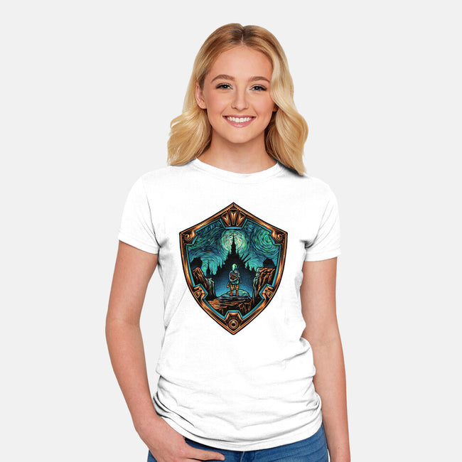 Destiny In The Horizon-Womens-Fitted-Tee-glitchygorilla