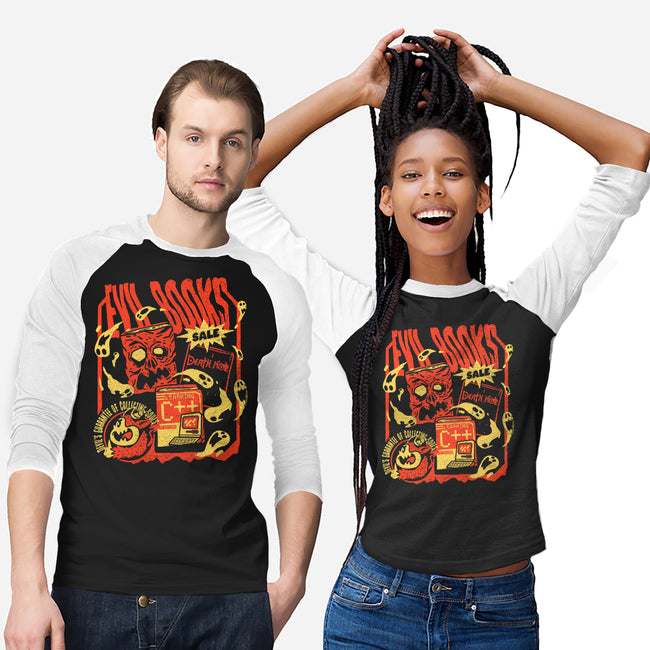 Evil Books-Unisex-Baseball-Tee-Sketchdemao