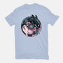 Glowing Light In The Night-Womens-Fitted-Tee-glitchygorilla