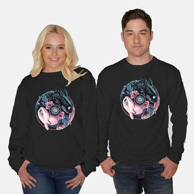 Glowing Light In The Night-Unisex-Crew Neck-Sweatshirt-glitchygorilla