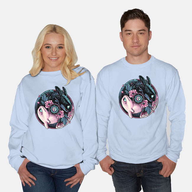 Glowing Light In The Night-Unisex-Crew Neck-Sweatshirt-glitchygorilla