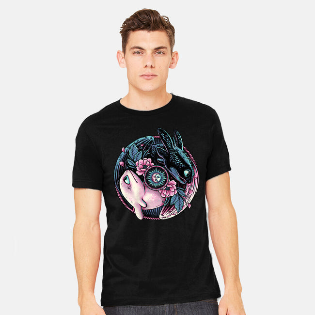 Glowing Light In The Night-Mens-Heavyweight-Tee-glitchygorilla