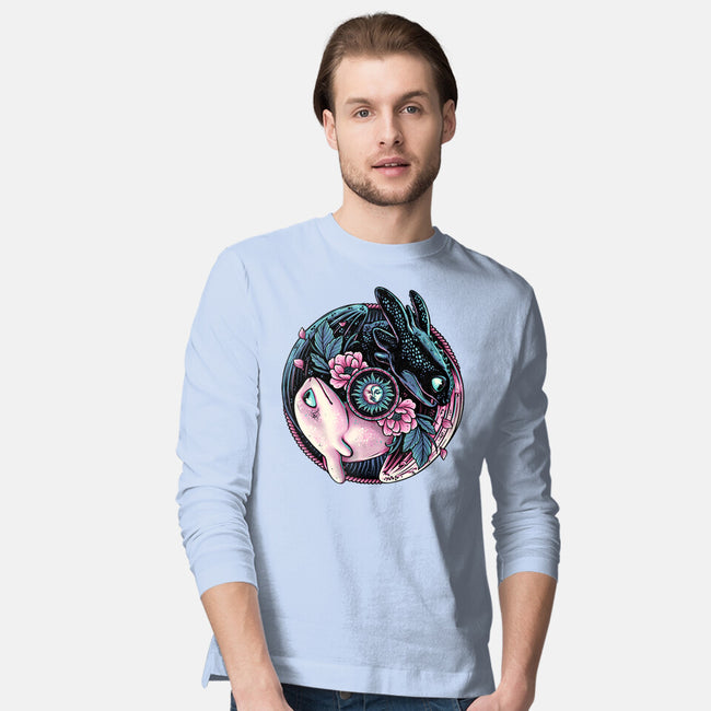 Glowing Light In The Night-Mens-Long Sleeved-Tee-glitchygorilla