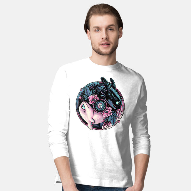 Glowing Light In The Night-Mens-Long Sleeved-Tee-glitchygorilla