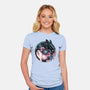 Glowing Light In The Night-Womens-Fitted-Tee-glitchygorilla