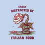 Easily Distracted By Italian Food-Mens-Heavyweight-Tee-kg07