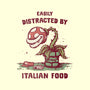 Easily Distracted By Italian Food-None-Polyester-Shower Curtain-kg07