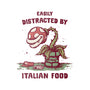 Easily Distracted By Italian Food-Unisex-Basic-Tee-kg07