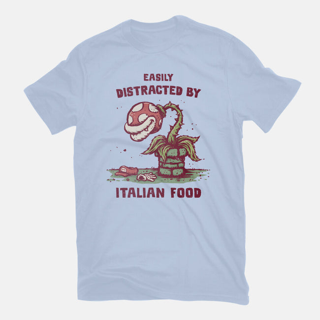 Easily Distracted By Italian Food-Womens-Fitted-Tee-kg07