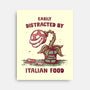 Easily Distracted By Italian Food-None-Stretched-Canvas-kg07