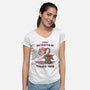 Easily Distracted By Italian Food-Womens-V-Neck-Tee-kg07