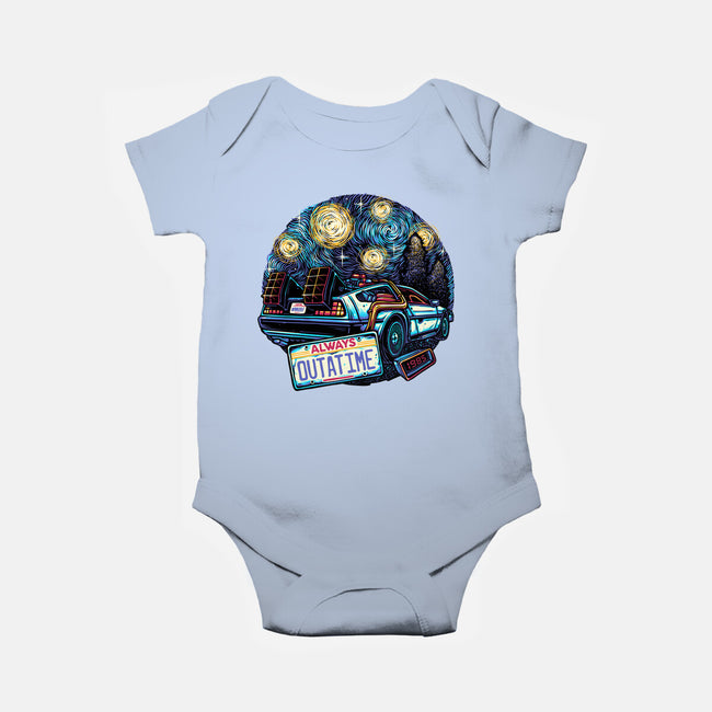 Always Outatime-Baby-Basic-Onesie-glitchygorilla