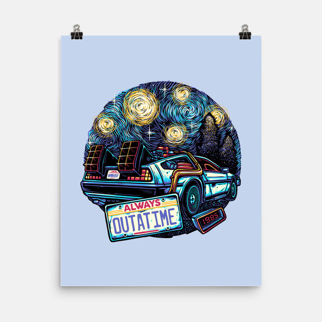 Always Outatime-None-Matte-Poster-glitchygorilla