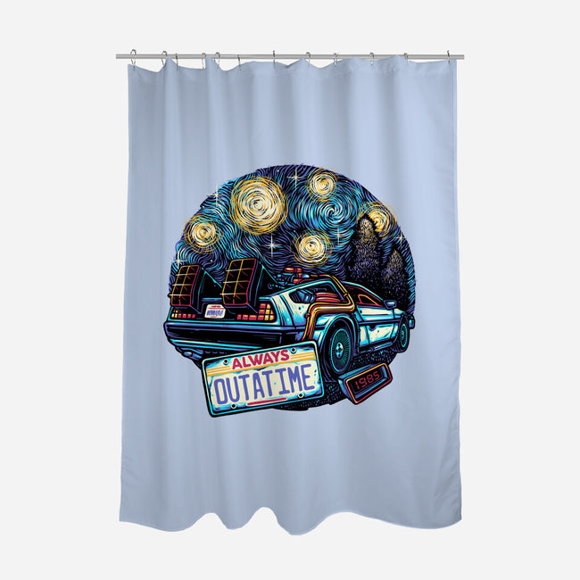 Always Outatime-None-Polyester-Shower Curtain-glitchygorilla