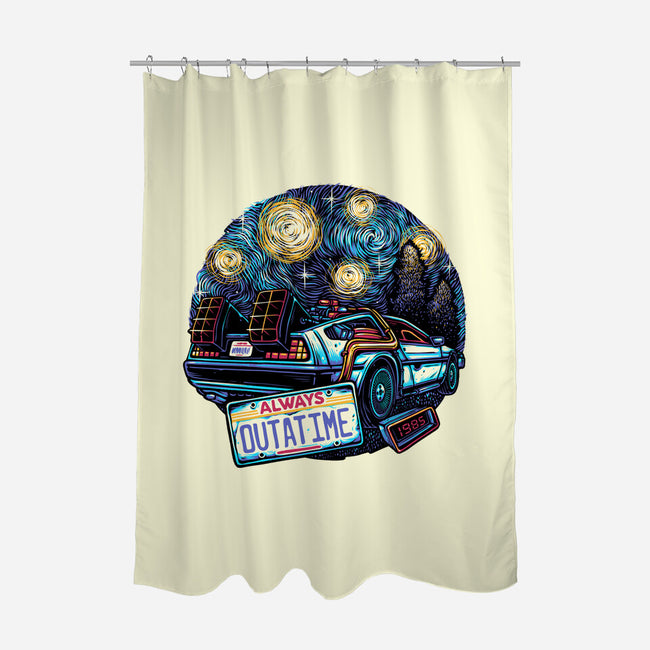 Always Outatime-None-Polyester-Shower Curtain-glitchygorilla