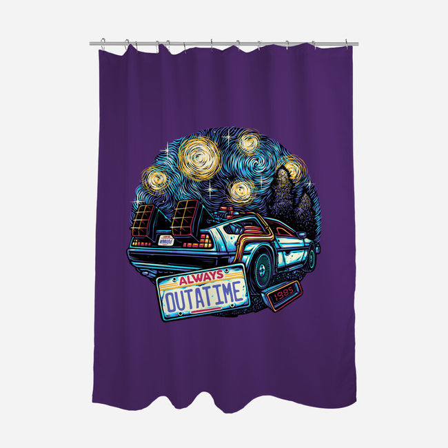 Always Outatime-None-Polyester-Shower Curtain-glitchygorilla