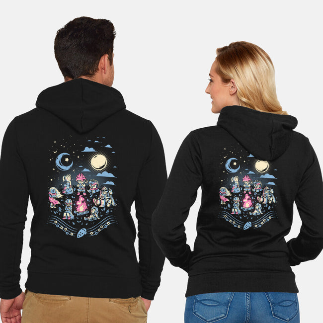 Chrono Triggler-Unisex-Zip-Up-Sweatshirt-yumie