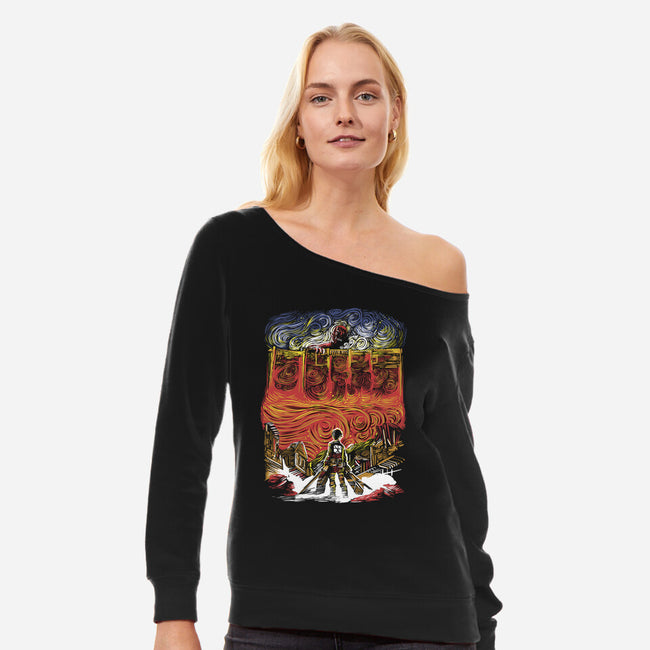 Starry Titan-Womens-Off Shoulder-Sweatshirt-zascanauta