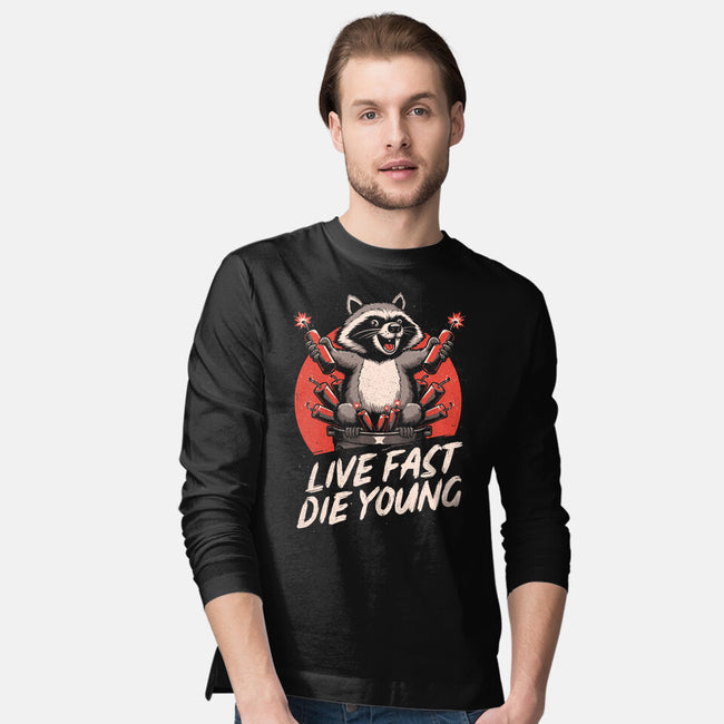 Raccoon Garbage Chaos-Mens-Long Sleeved-Tee-Studio Mootant