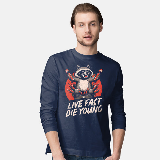 Raccoon Garbage Chaos-Mens-Long Sleeved-Tee-Studio Mootant