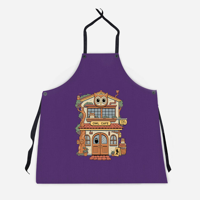 Owl Cafe-Unisex-Kitchen-Apron-vp021