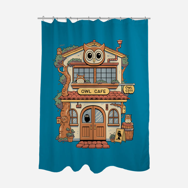 Owl Cafe-None-Polyester-Shower Curtain-vp021