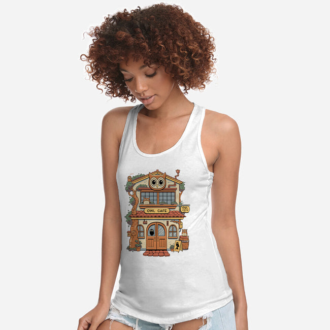 Owl Cafe-Womens-Racerback-Tank-vp021