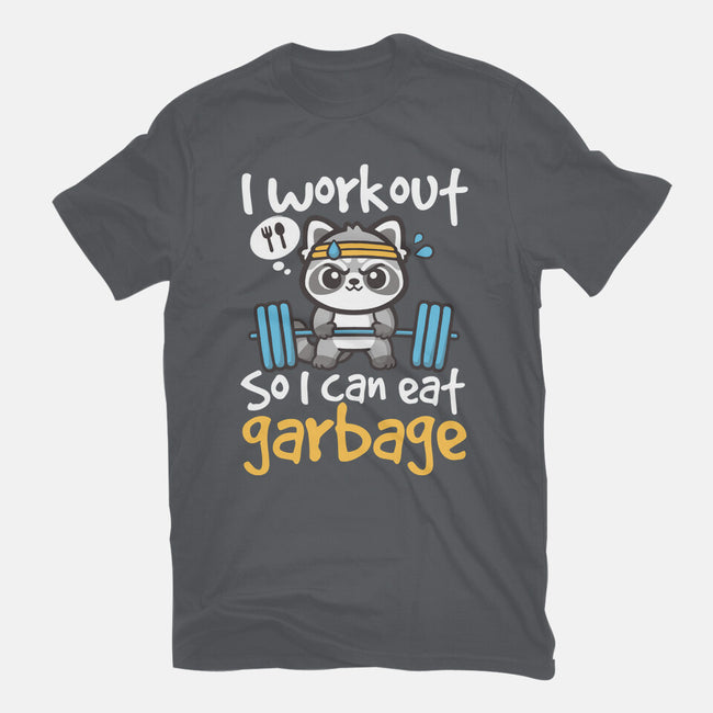 Raccoon Workout-Womens-Fitted-Tee-NemiMakeit