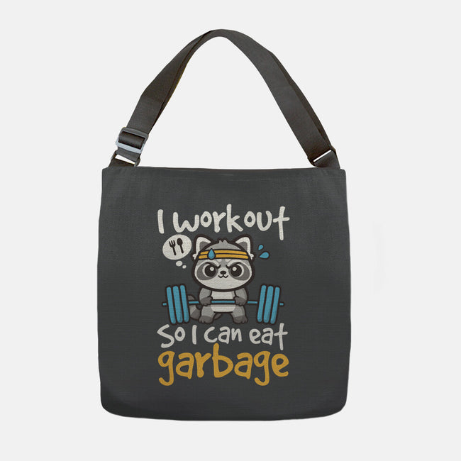 Raccoon Workout-None-Adjustable Tote-Bag-NemiMakeit