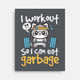 Raccoon Workout-None-Stretched-Canvas-NemiMakeit