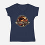 Fatality Park-Womens-V-Neck-Tee-glitchygorilla