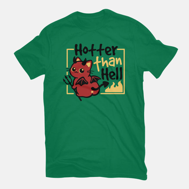 Cat Hotter Than Hell-Mens-Premium-Tee-NemiMakeit