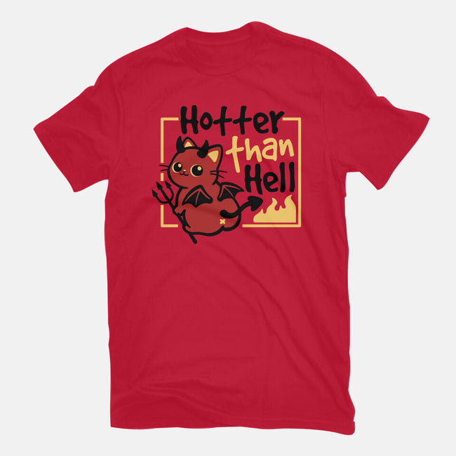 Cat Hotter Than Hell-Youth-Basic-Tee-NemiMakeit