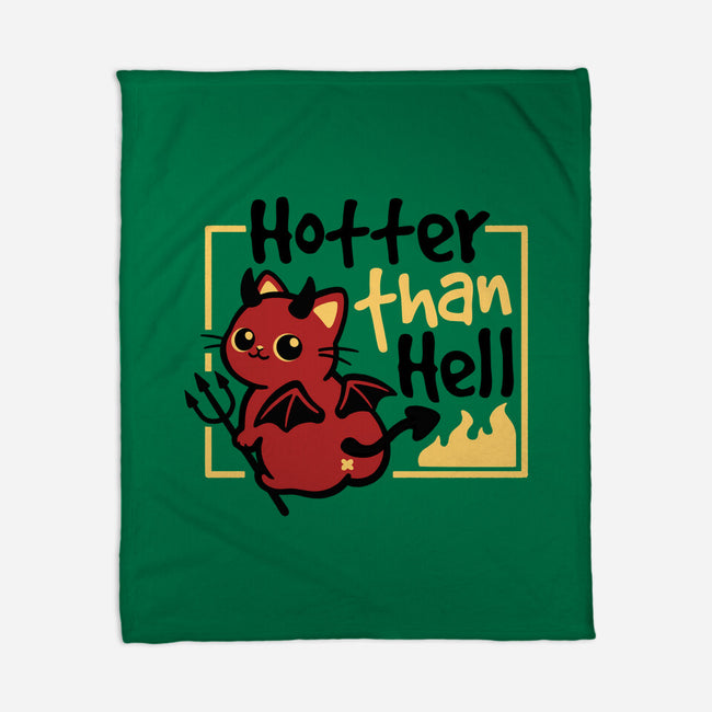 Cat Hotter Than Hell-None-Fleece-Blanket-NemiMakeit