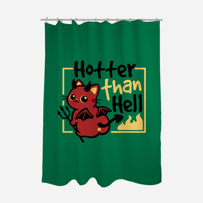 Cat Hotter Than Hell-None-Polyester-Shower Curtain-NemiMakeit