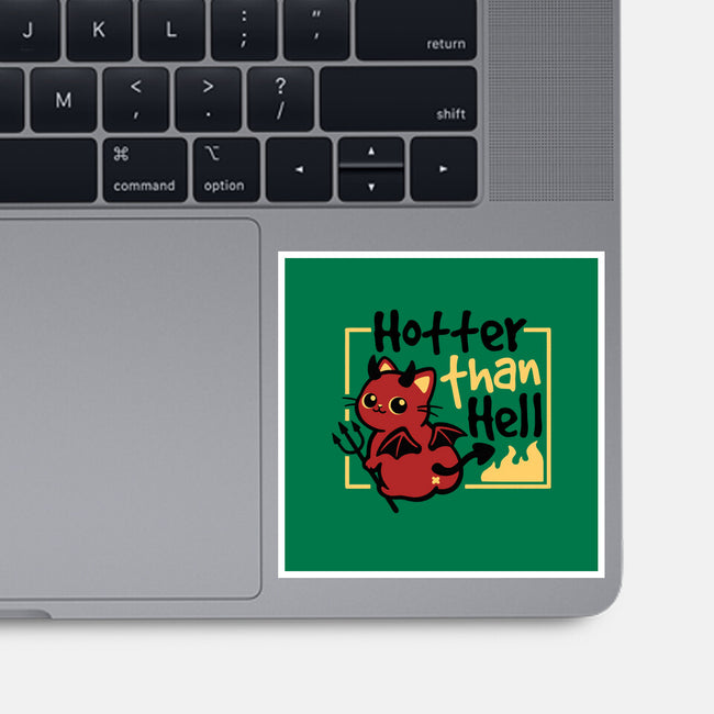 Cat Hotter Than Hell-None-Glossy-Sticker-NemiMakeit