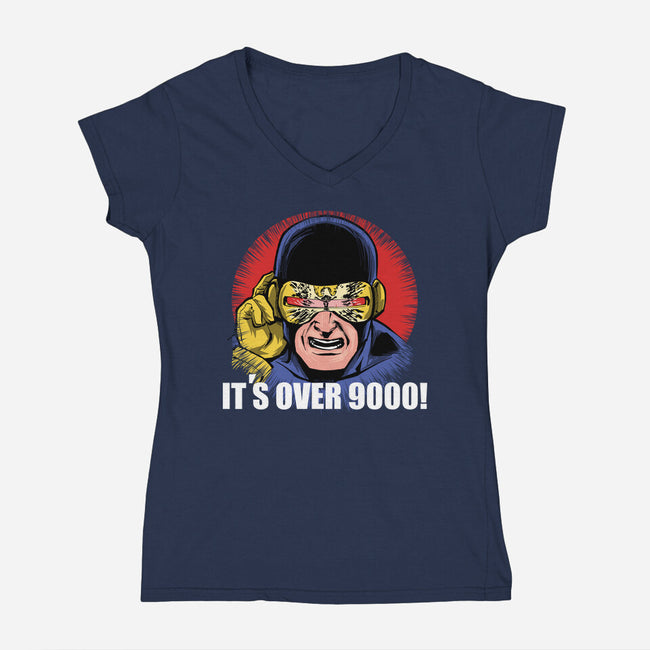 Phoenix It's Over 9000-Womens-V-Neck-Tee-zascanauta