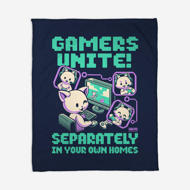 Gamers United-None-Fleece-Blanket-worlddominationforcats