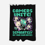 Gamers United-None-Polyester-Shower Curtain-worlddominationforcats