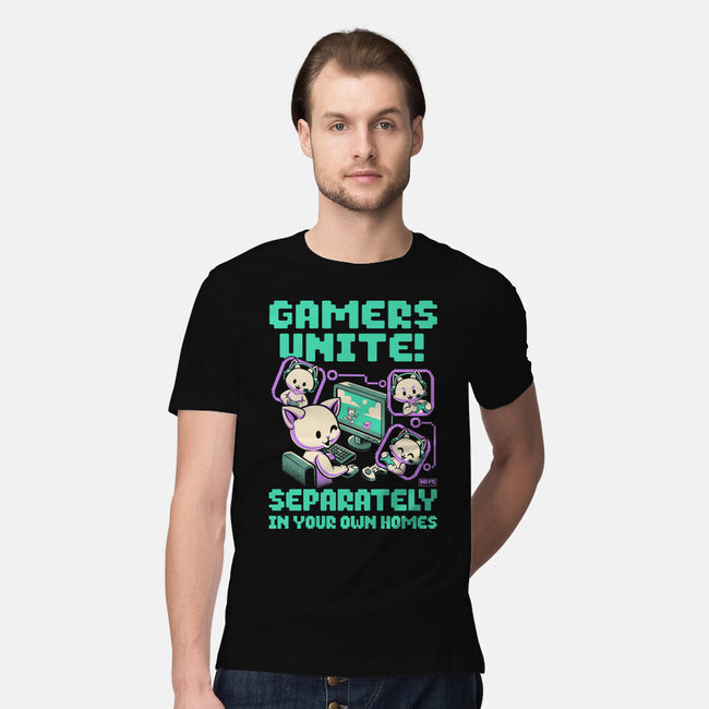 Gamers United-Mens-Premium-Tee-worlddominationforcats