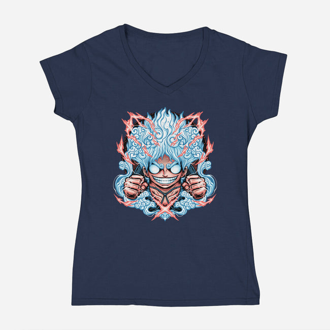 The Great Awakening-Womens-V-Neck-Tee-glitchygorilla