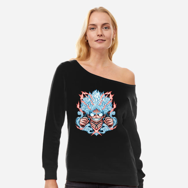 The Great Awakening-Womens-Off Shoulder-Sweatshirt-glitchygorilla