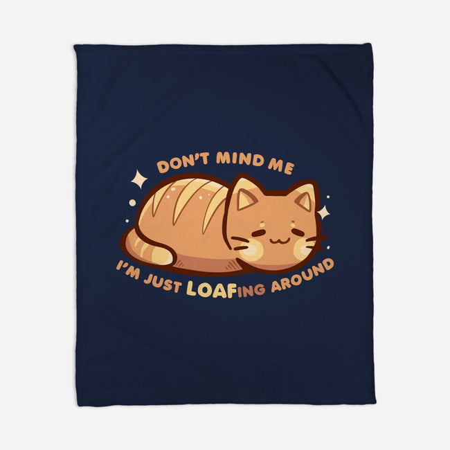 LOAFing Around Cat-None-Fleece-Blanket-TechraNova