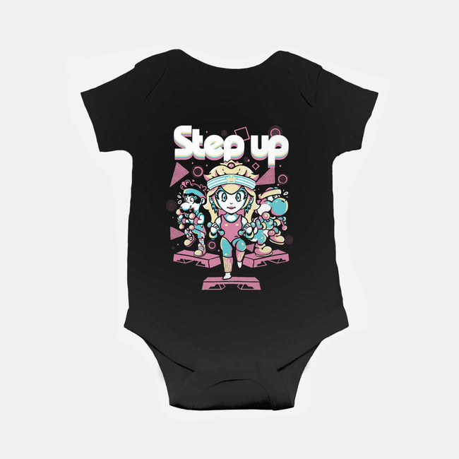 Step Up Peach-Baby-Basic-Onesie-Sketchdemao