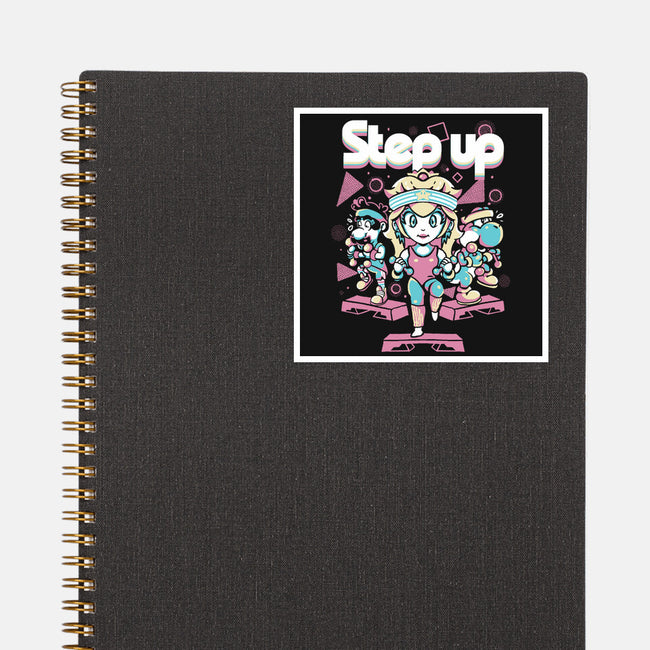 Step Up Peach-None-Glossy-Sticker-Sketchdemao