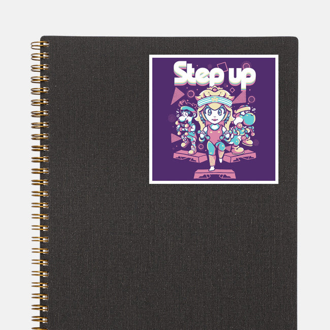 Step Up Peach-None-Glossy-Sticker-Sketchdemao