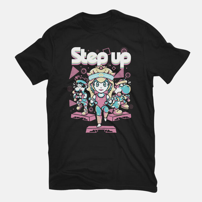 Step Up Peach-Womens-Basic-Tee-Sketchdemao