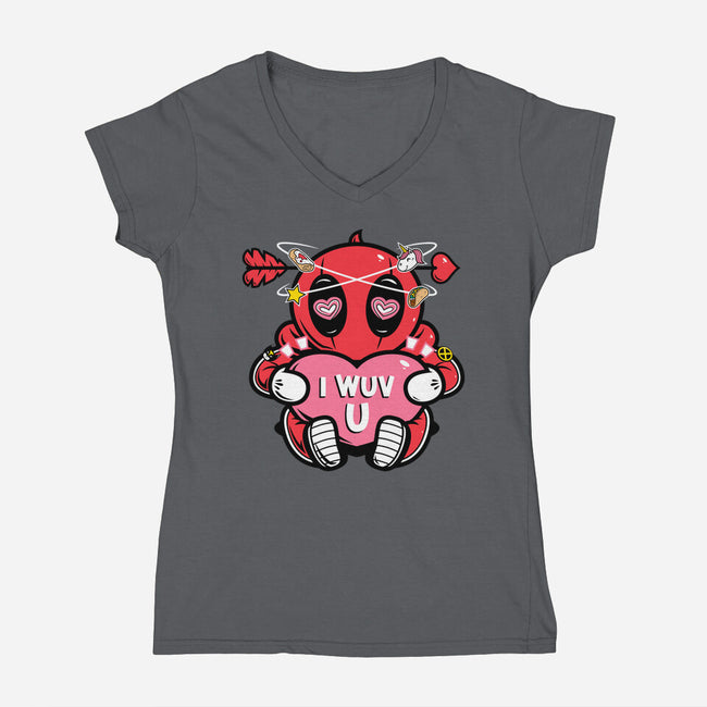 I Wuv You-Womens-V-Neck-Tee-krisren28