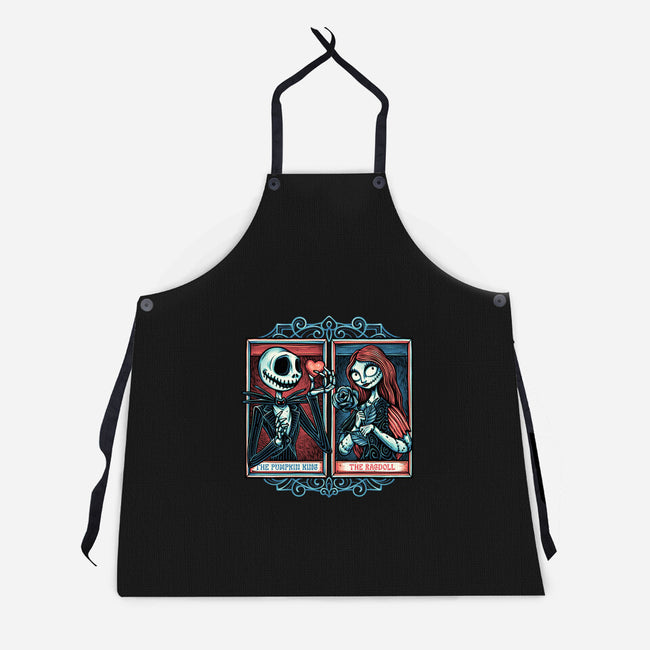 Skeleton Romance-Unisex-Kitchen-Apron-glitchygorilla