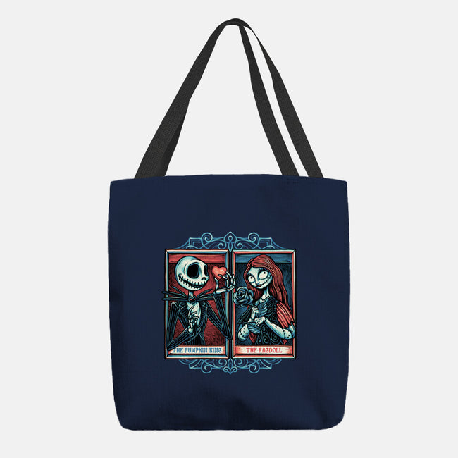 Skeleton Romance-None-Basic Tote-Bag-glitchygorilla